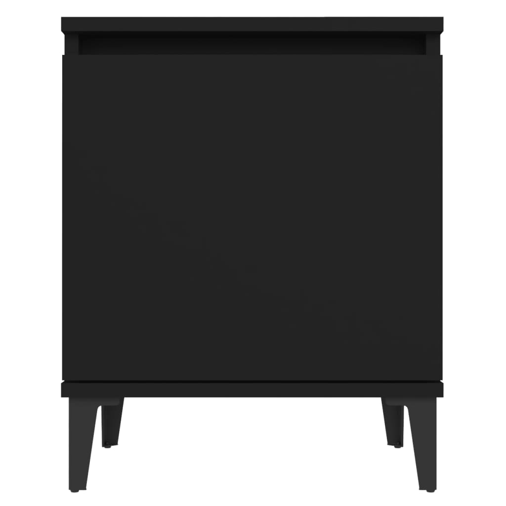 vidaXL Yöpöydät metallijaloilla musta 40x30x50 cm