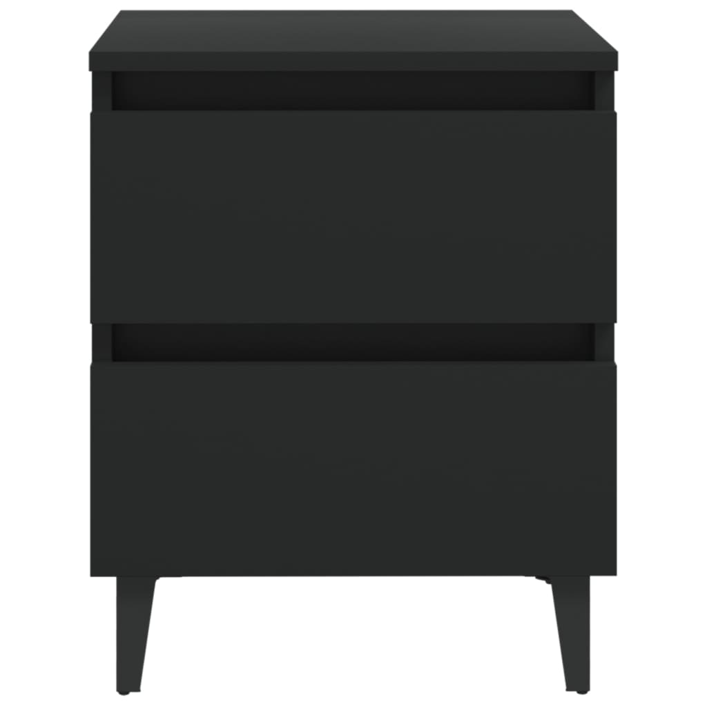 vidaXL Yöpöydät 2 kpl musta 40x35x50 cm tekninen puu