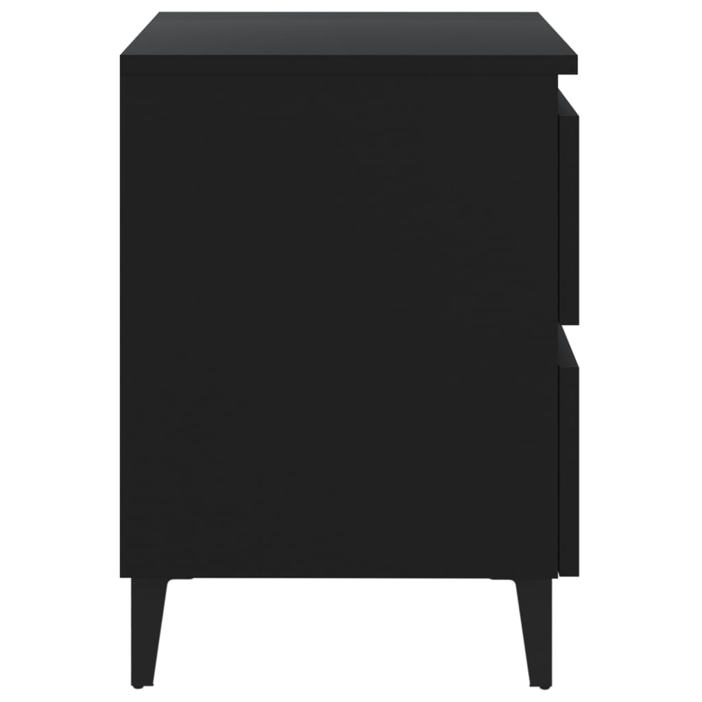 vidaXL Yöpöydät 2 kpl musta 40x35x50 cm tekninen puu
