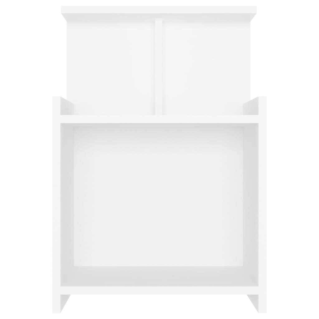 vidaXL Yöpöydät 2 kpl valkoinen 40x35x60 cm tekninen puu