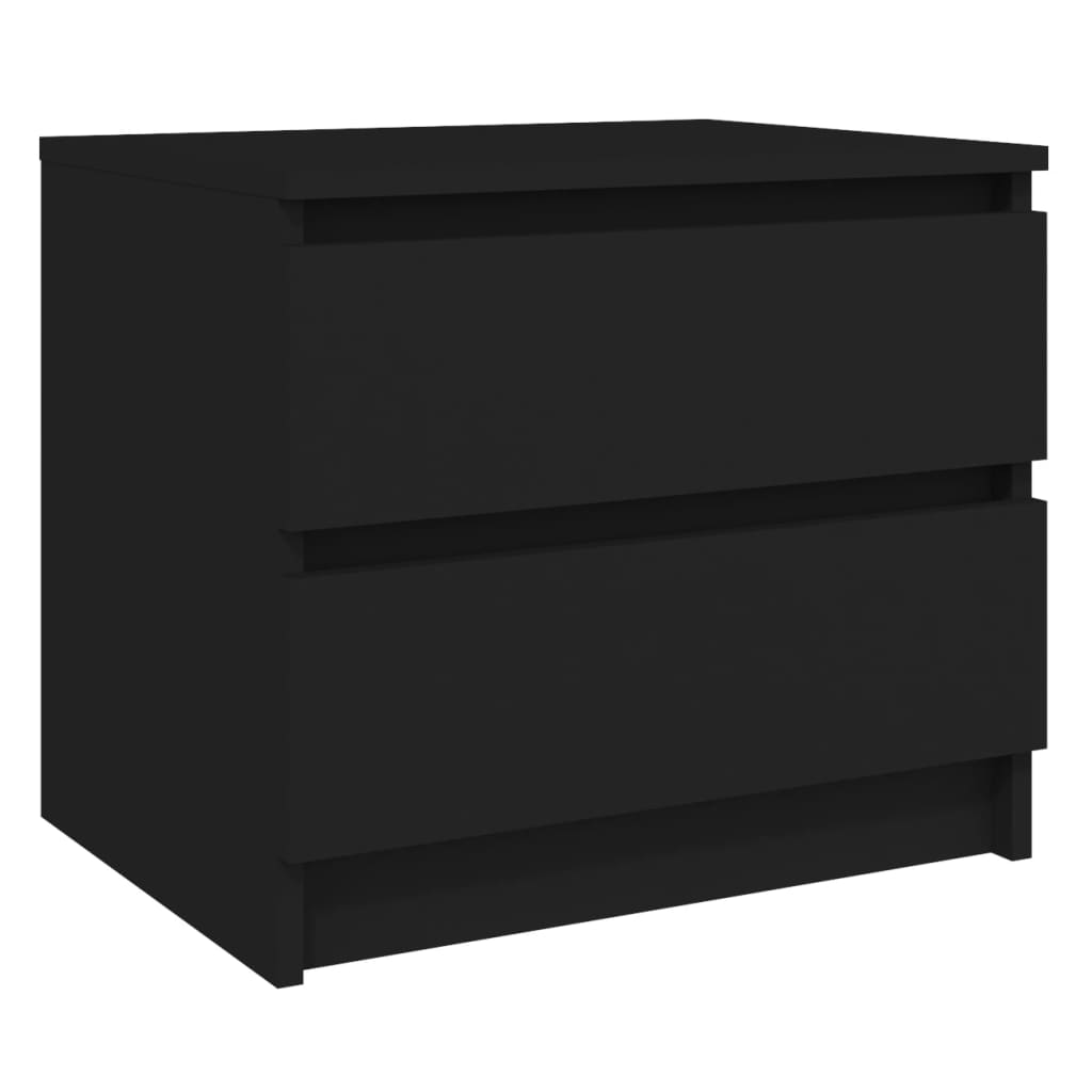 vidaXL Yöpöydät 2 kpl musta 50x39x43,5 cm lastulevy