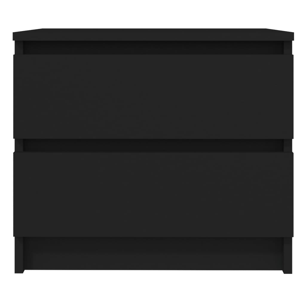 vidaXL Yöpöydät 2 kpl musta 50x39x43,5 cm lastulevy