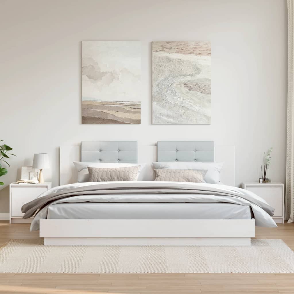 vidaXL Yöpöydät 2 kpl valkoinen 40x30,5x40 cm täysi mänty