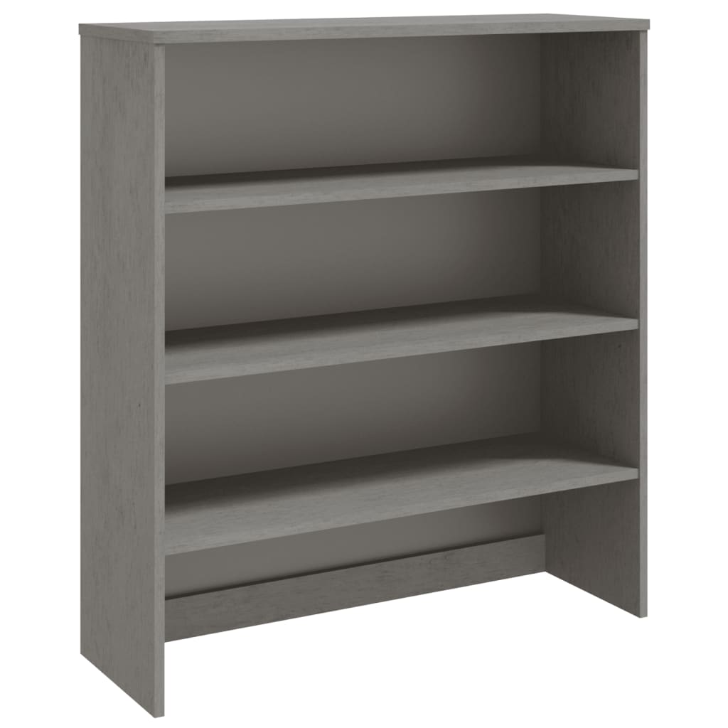 vidaXL Yläkaappi HAMAR vaaleanharmaa 90x30x100 cm täysi mänty