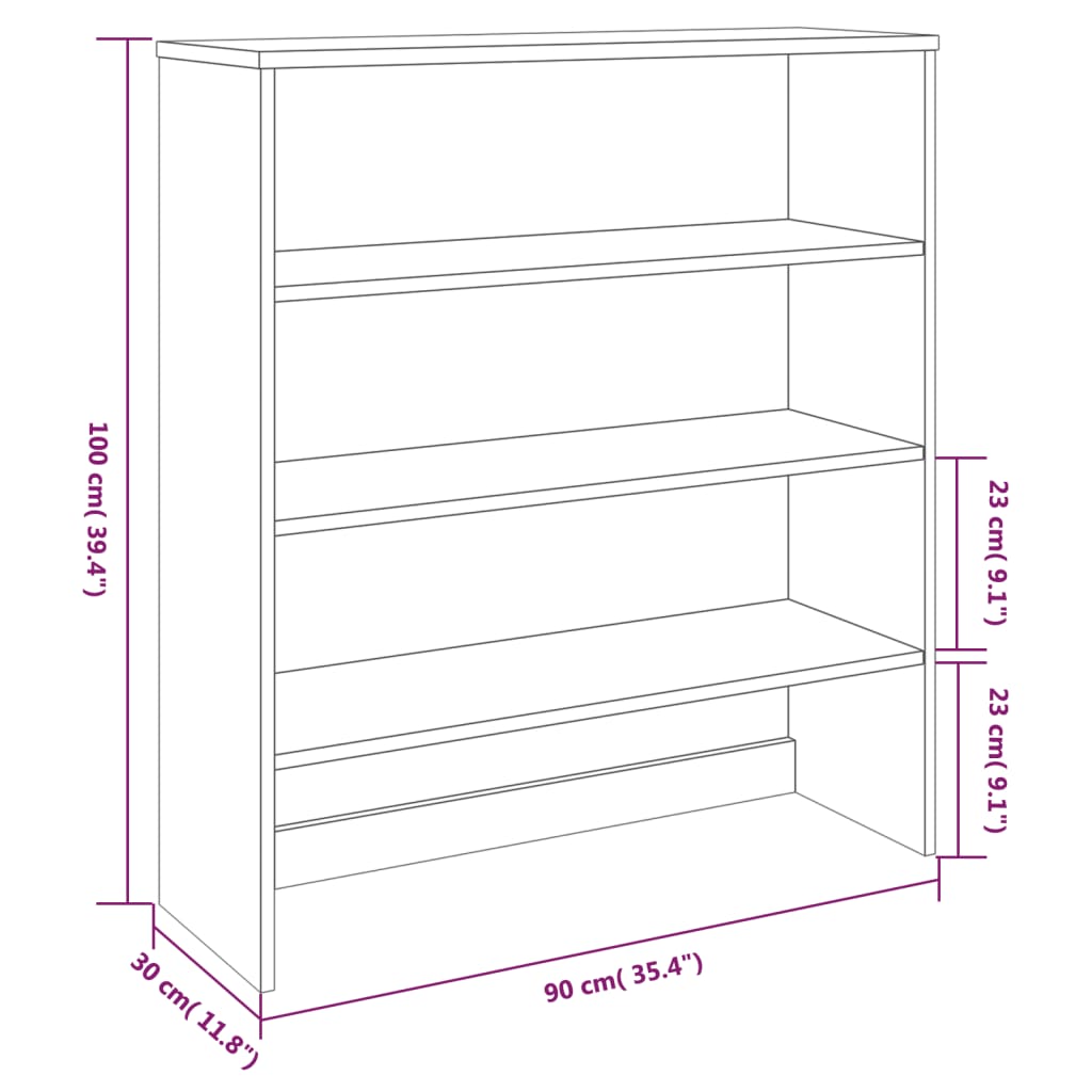 vidaXL Yläkaappi HAMAR vaaleanharmaa 90x30x100 cm täysi mänty