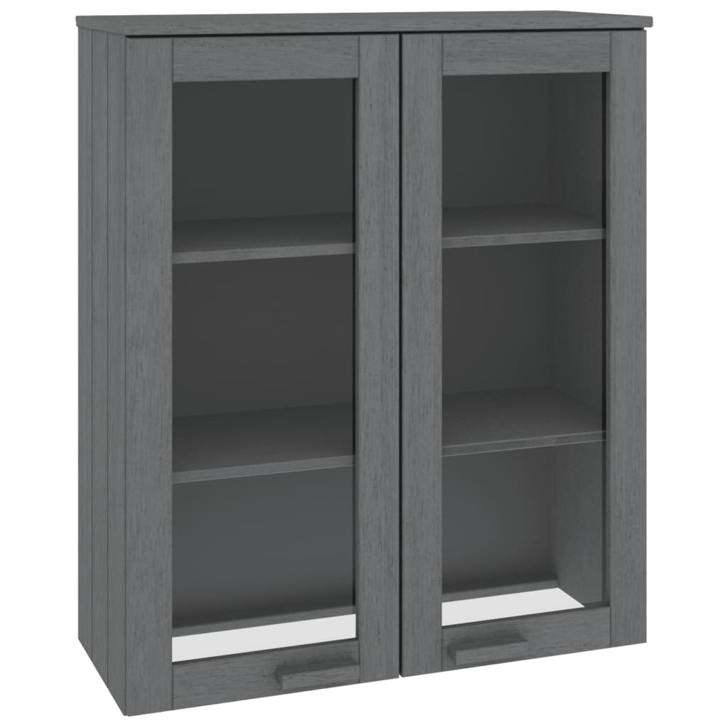 vidaXL Yläkaappi HAMAR tummanharmaa 85x35x100 cm täysi mänty
