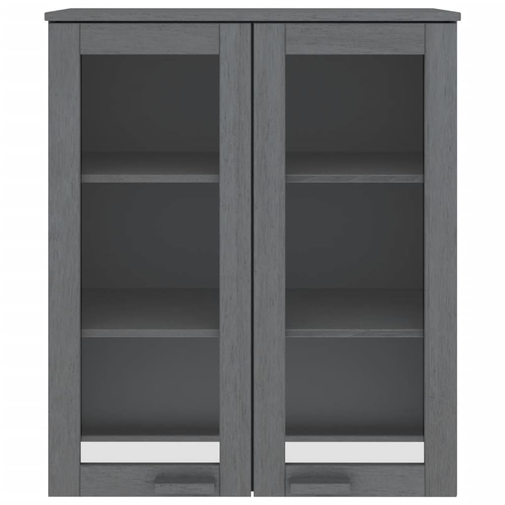 vidaXL Yläkaappi HAMAR tummanharmaa 85x35x100 cm täysi mänty