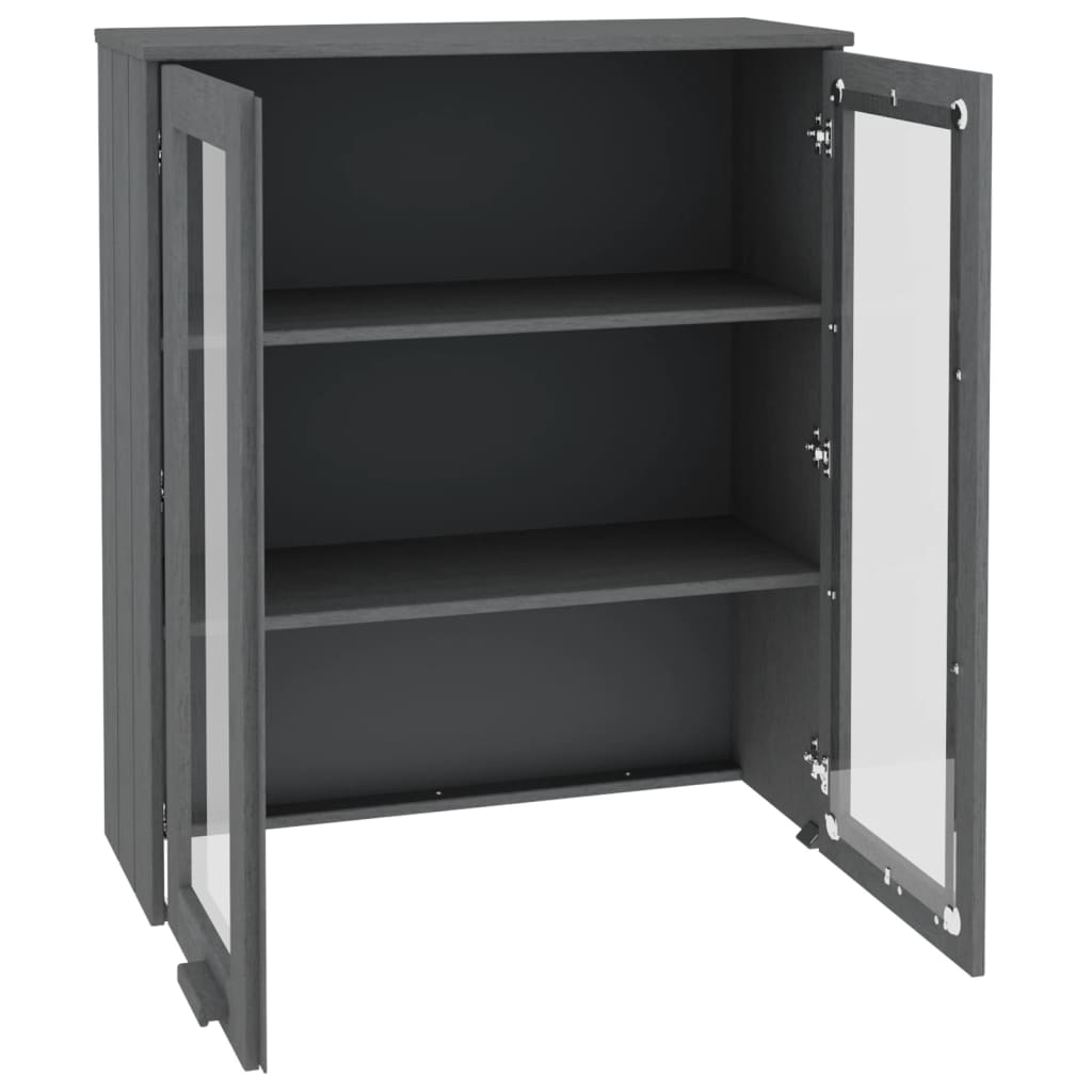 vidaXL Yläkaappi HAMAR tummanharmaa 85x35x100 cm täysi mänty