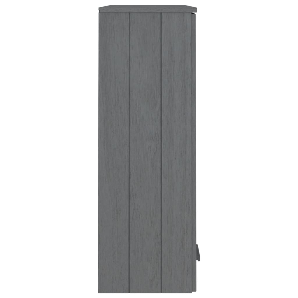 vidaXL Yläkaappi HAMAR tummanharmaa 85x35x100 cm täysi mänty