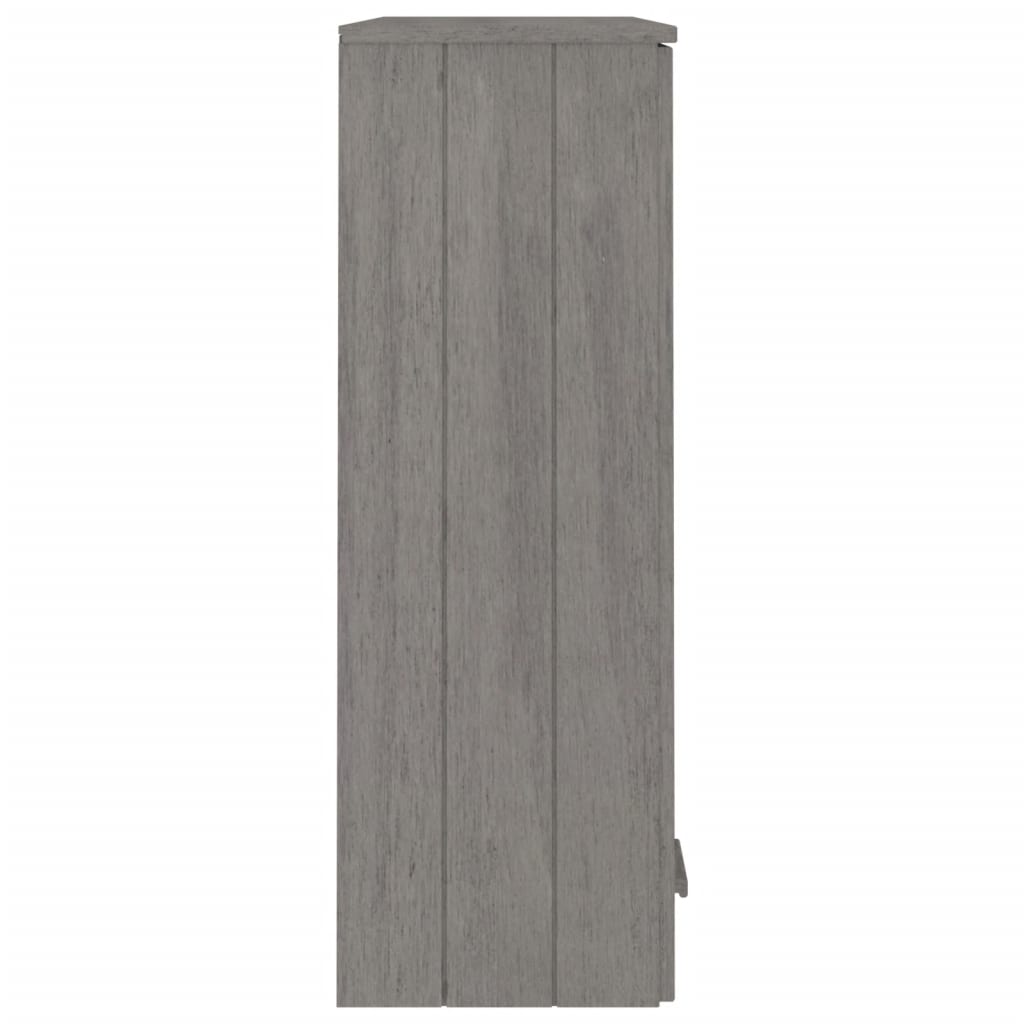 vidaXL Yläkaappi HAMAR vaaleanharmaa 85x35x100 cm täysi mänty