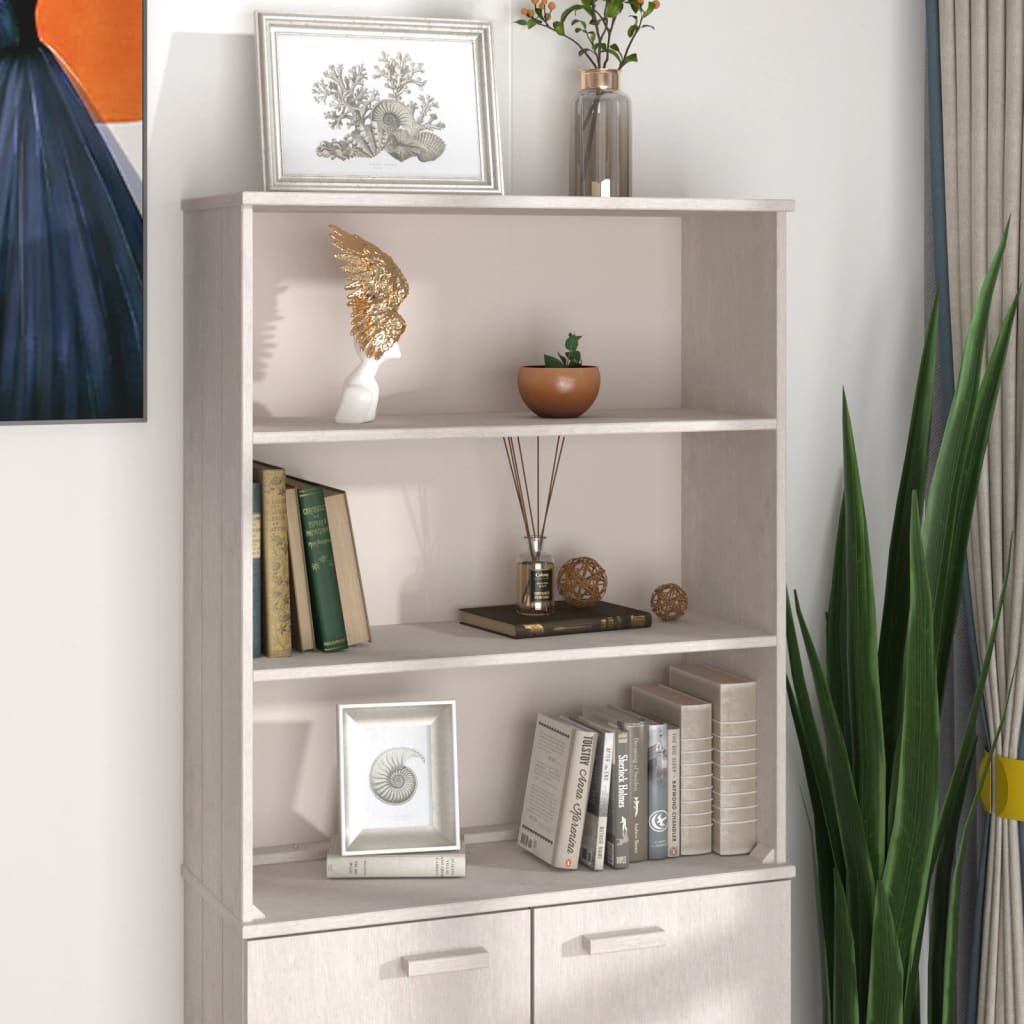 vidaXL Yläkaappi HAMAR valkoinen 85x35x100 cm täysi mänty