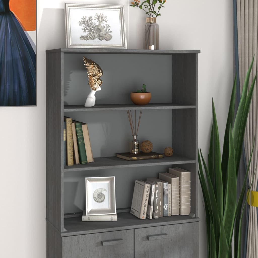 vidaXL Yläkaappi HAMAR tummanharmaa 85x35x100 cm täysi mänty