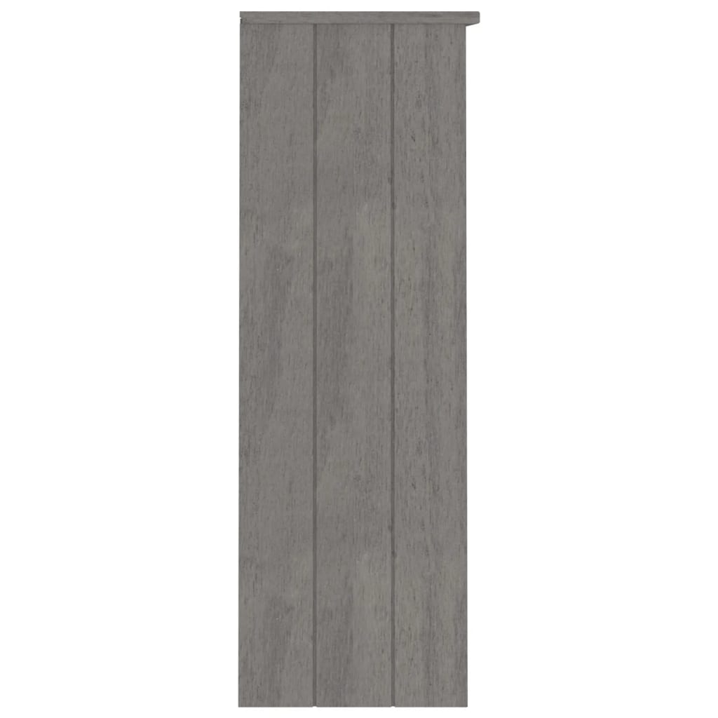 vidaXL Yläkaappi HAMAR vaaleanharmaa 85x35x100 cm täysi mänty