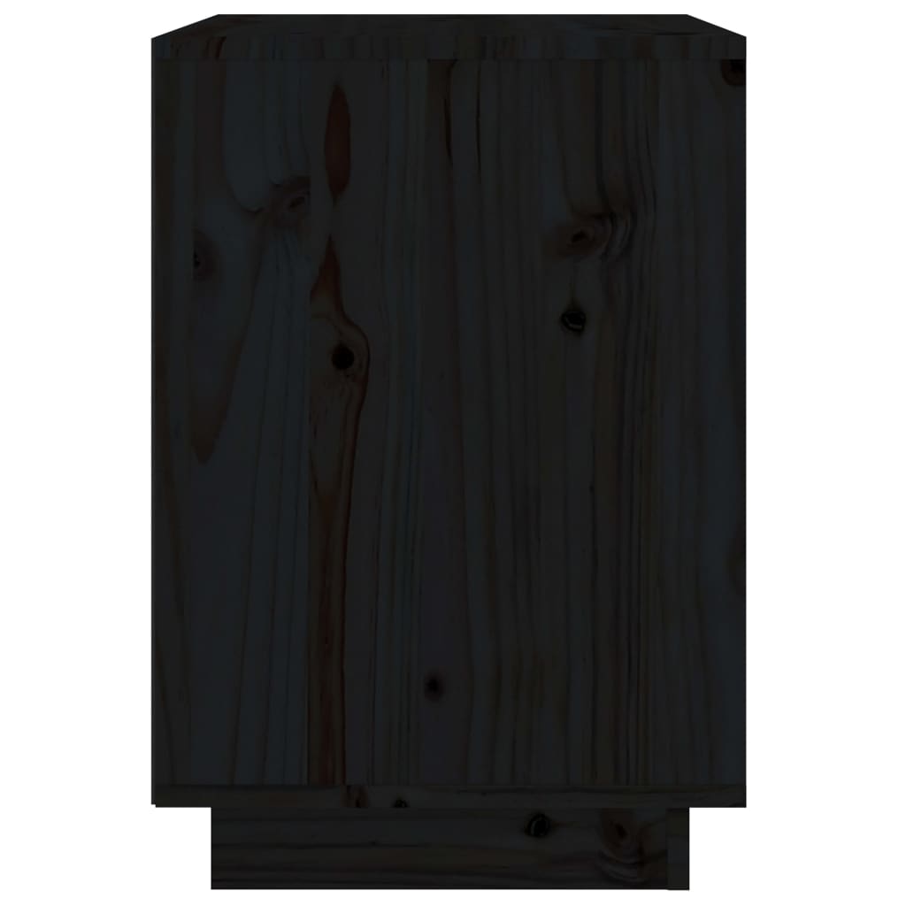 vidaXL Yöpöydät 2 kpl musta 40x35x50 cm täysi mänty