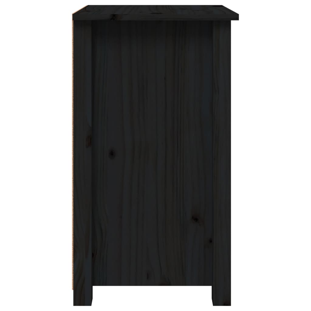 vidaXL Yöpöydät 2 kpl musta 40x35x61,5 cm täysi mänty