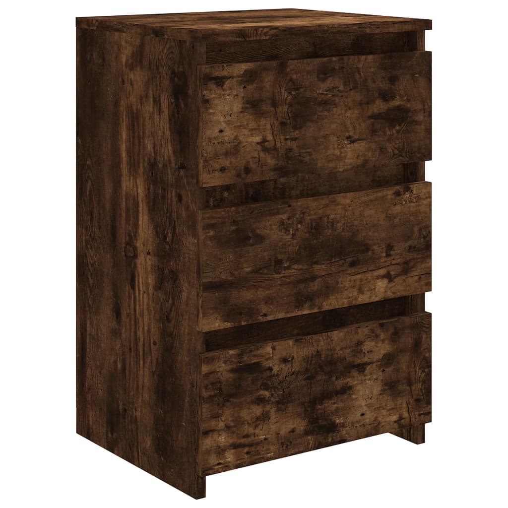 vidaXL Yöpöydät 2 kpl savutammi 40x35x62,5 cm tekninen puu