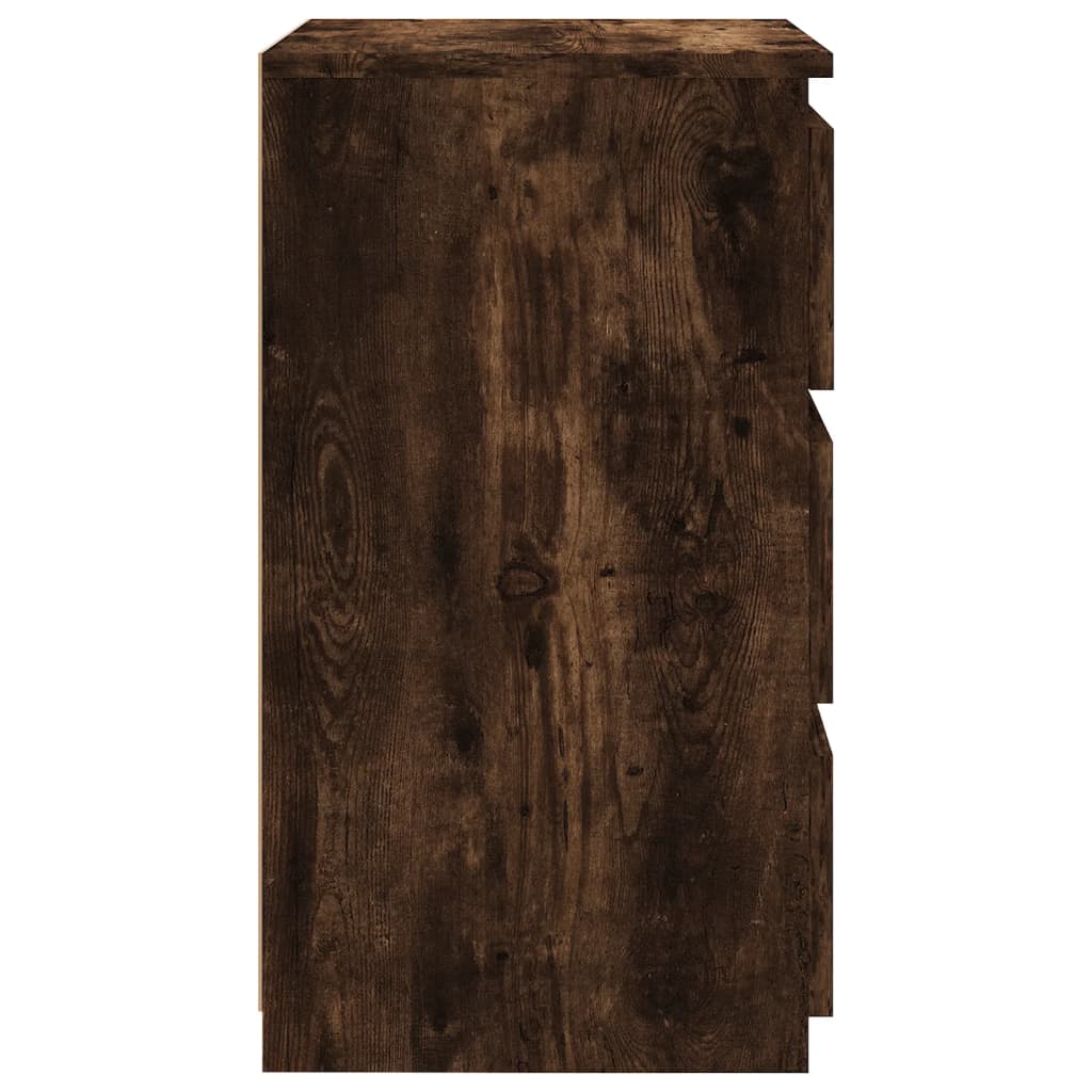 vidaXL Yöpöydät 2 kpl savutammi 40x35x62,5 cm tekninen puu
