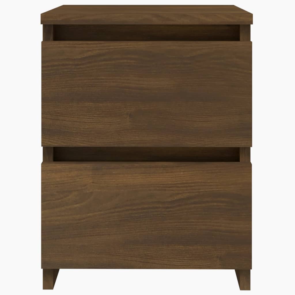 vidaXL Yöpöydät 2 kpl ruskea tammi 30x30x40 cm tekninen puu
