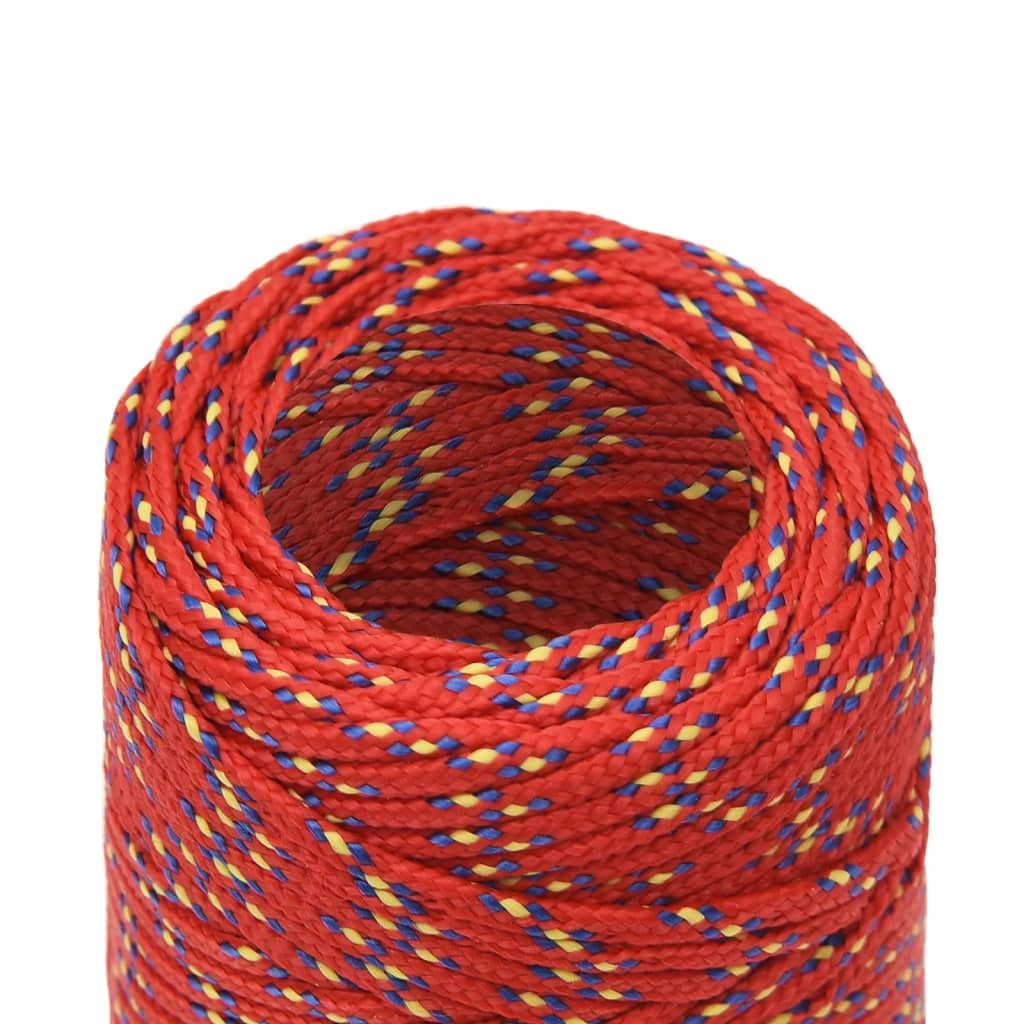 vidaXL Veneköysi punainen 2 mm 25 m polypropeeni