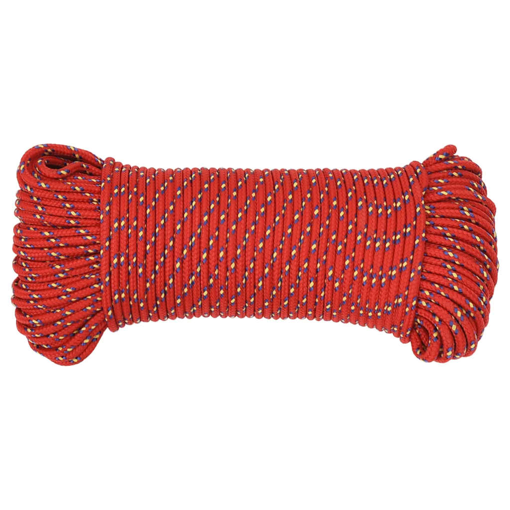 vidaXL Veneköysi punainen 3 mm 25 m polypropeeni