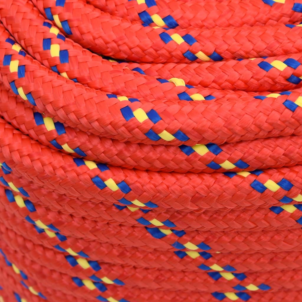 vidaXL Veneköysi punainen 18 mm 100 m polypropeeni