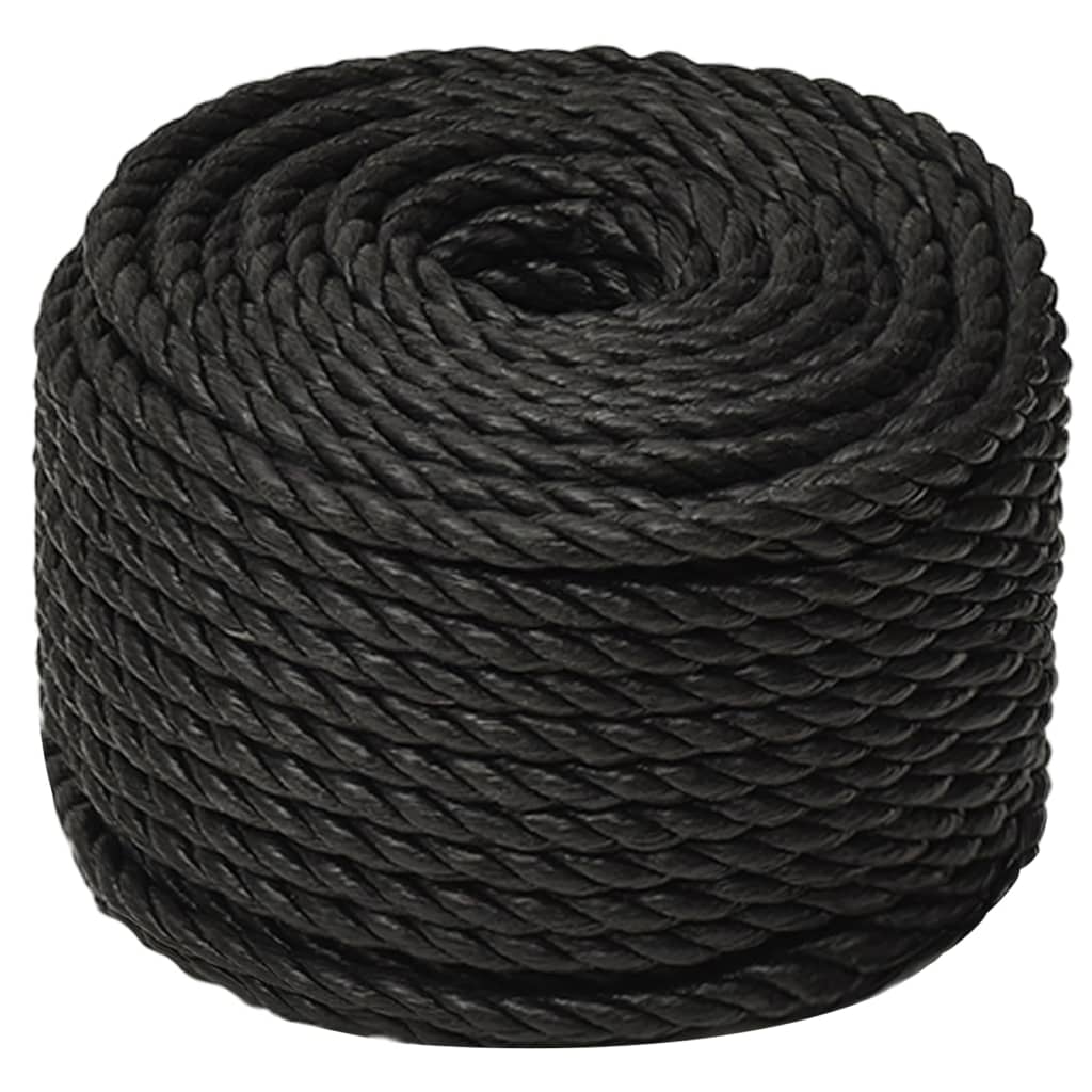 vidaXL Työköysi musta 20 mm 25 m polypropeeni