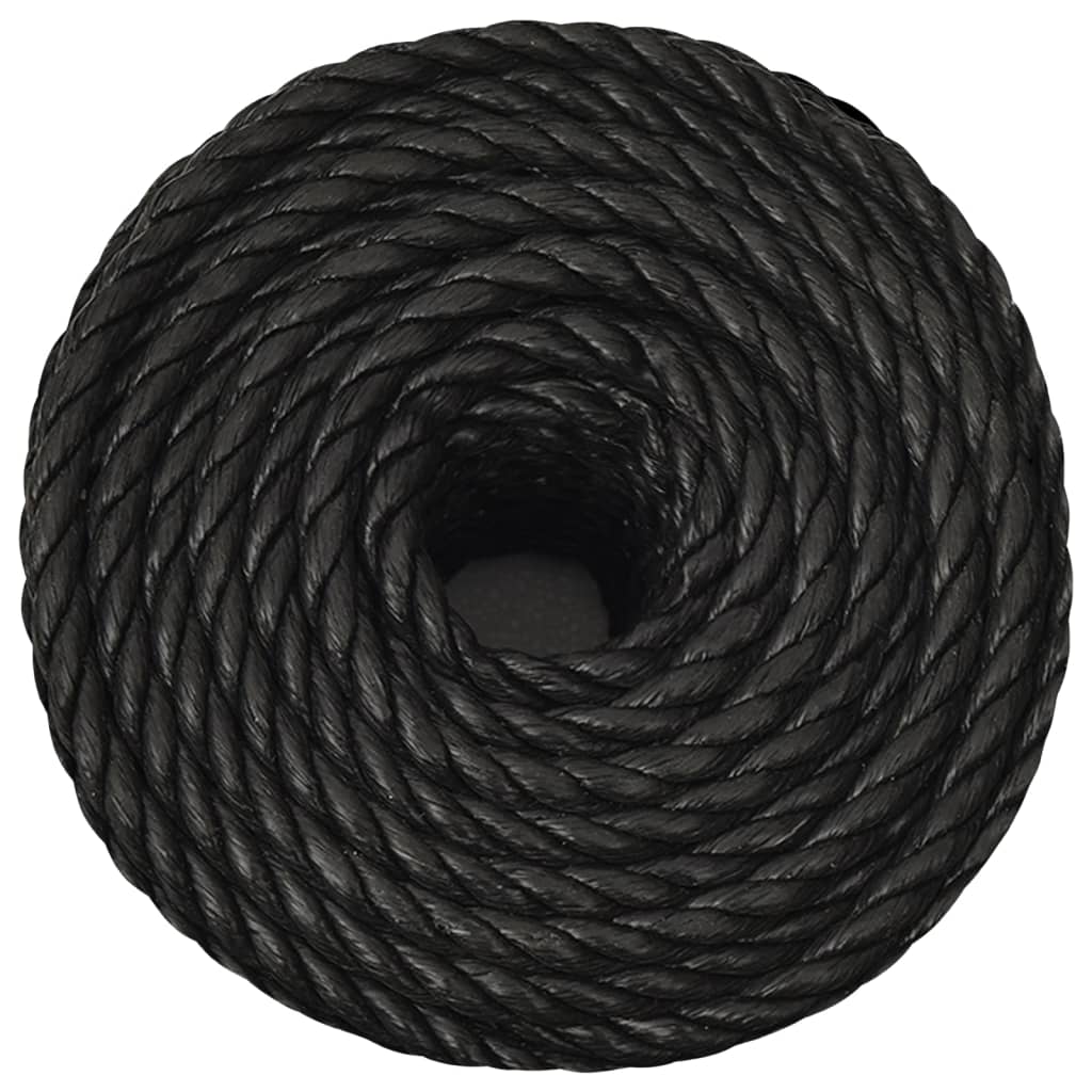vidaXL Työköysi musta 20 mm 25 m polypropeeni