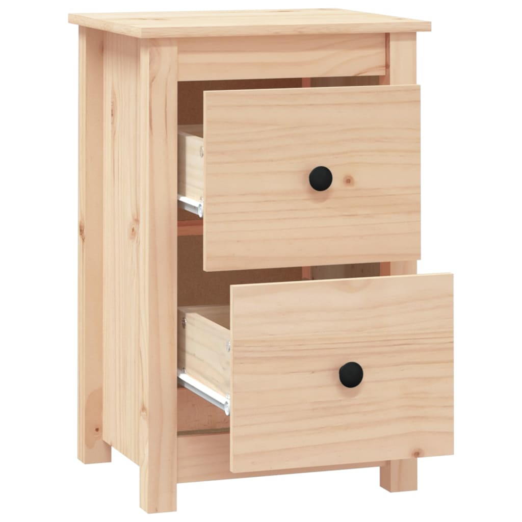 vidaXL Yöpöydät 2 kpl 40x35x61,5 cm täysi mänty