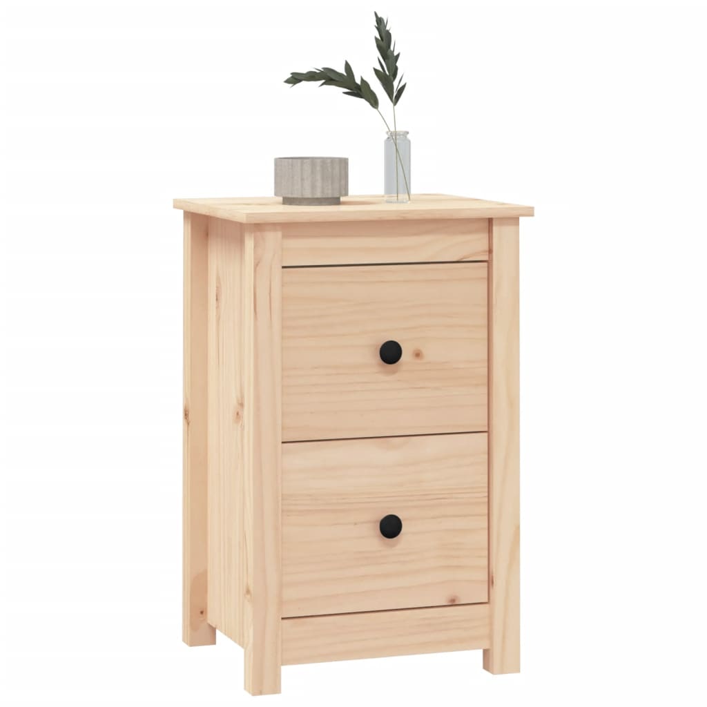 vidaXL Yöpöydät 2 kpl 40x35x61,5 cm täysi mänty