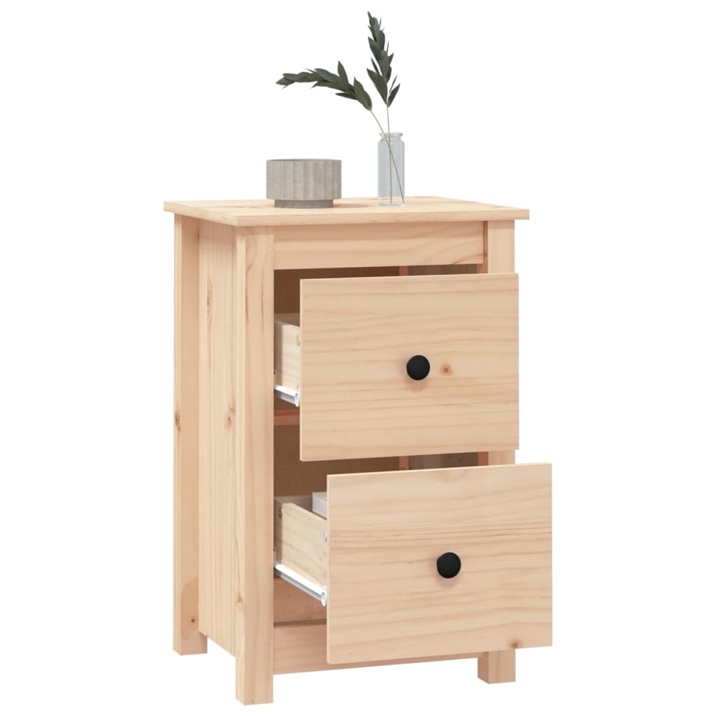 vidaXL Yöpöydät 2 kpl 40x35x61,5 cm täysi mänty