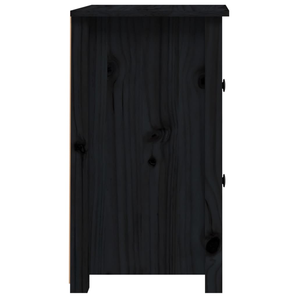 vidaXL Yöpöydät 2 kpl musta 40x35x61,5 cm täysi mänty