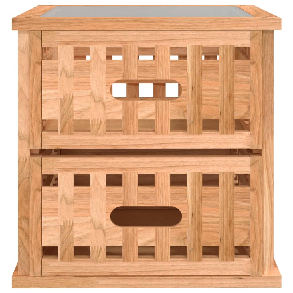 vidaXL Yöpöydät 2 kpl 34x34x34 cm täysi mänty