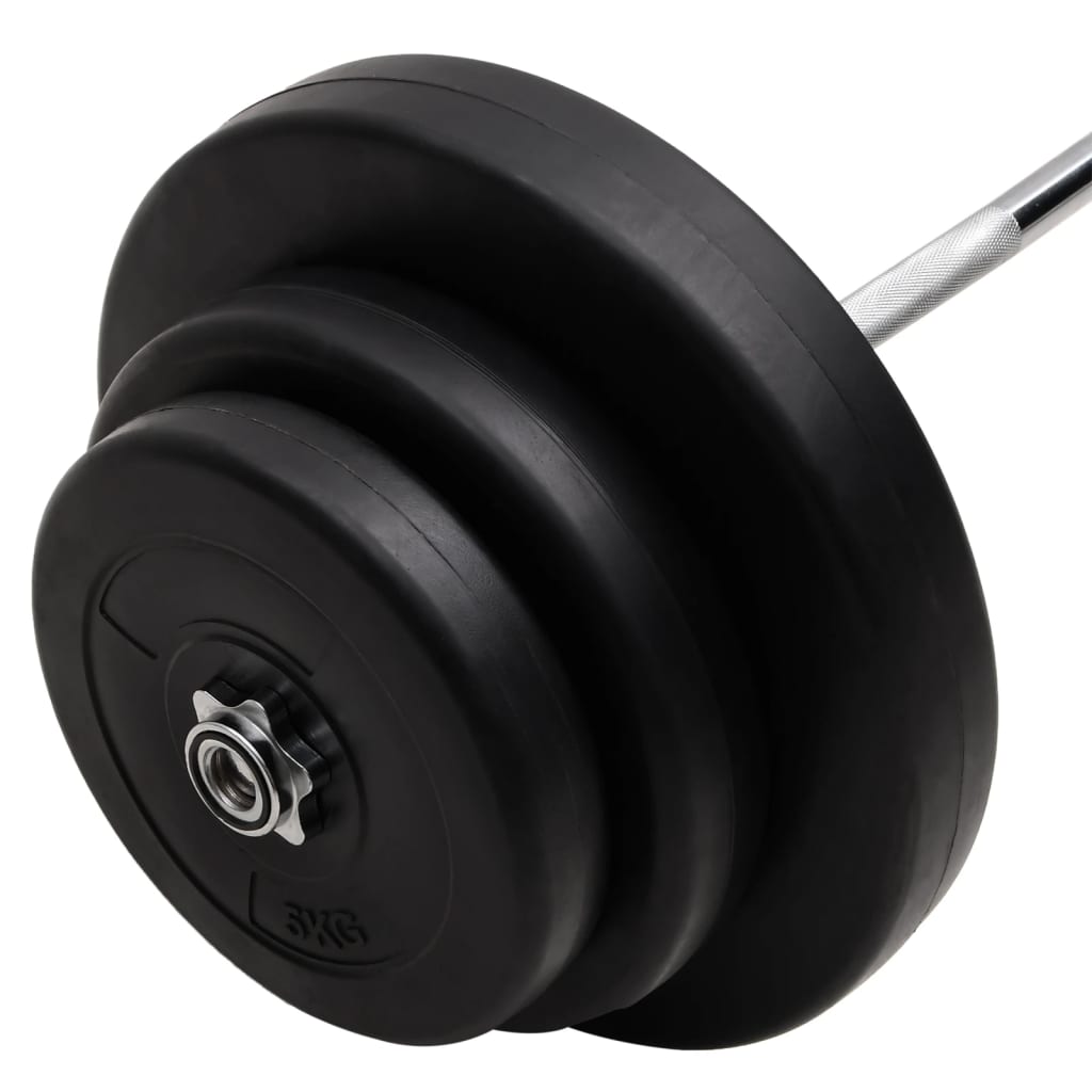 vidaXL Hauistanko levypainoilla 60 kg