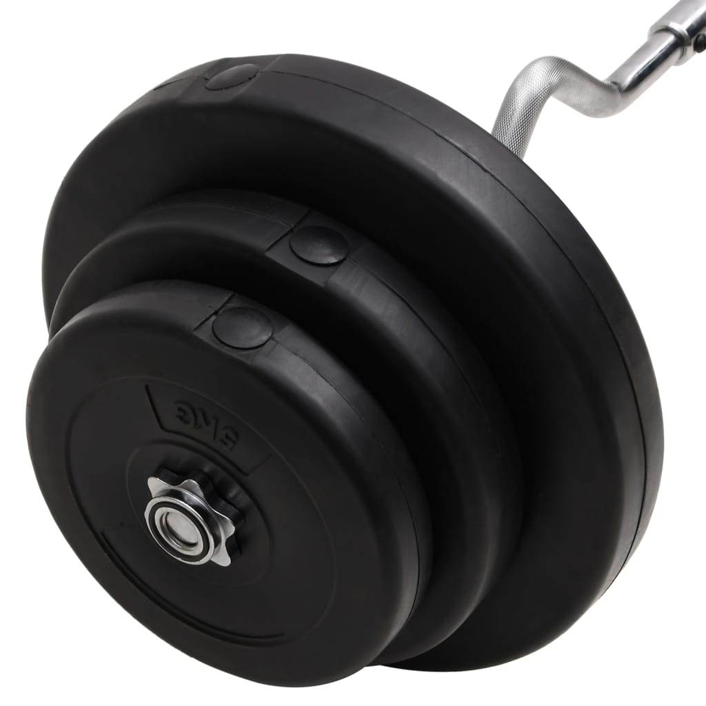 vidaXL Hauistanko levypainoilla 60 kg