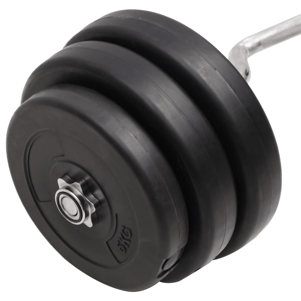 vidaXL Hauistanko levypainoilla 90 kg