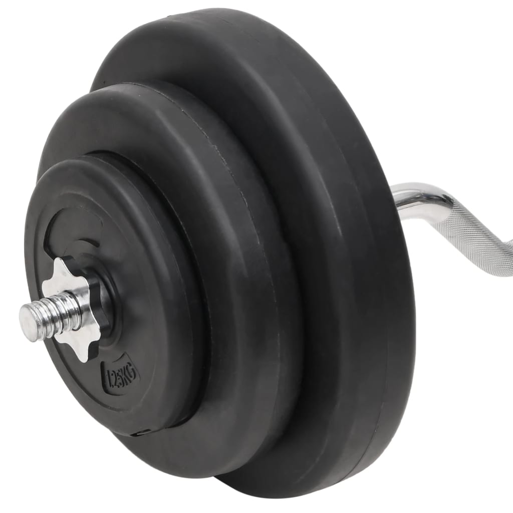 vidaXL Hauistanko ja käsipainosarja levyillä 60 kg