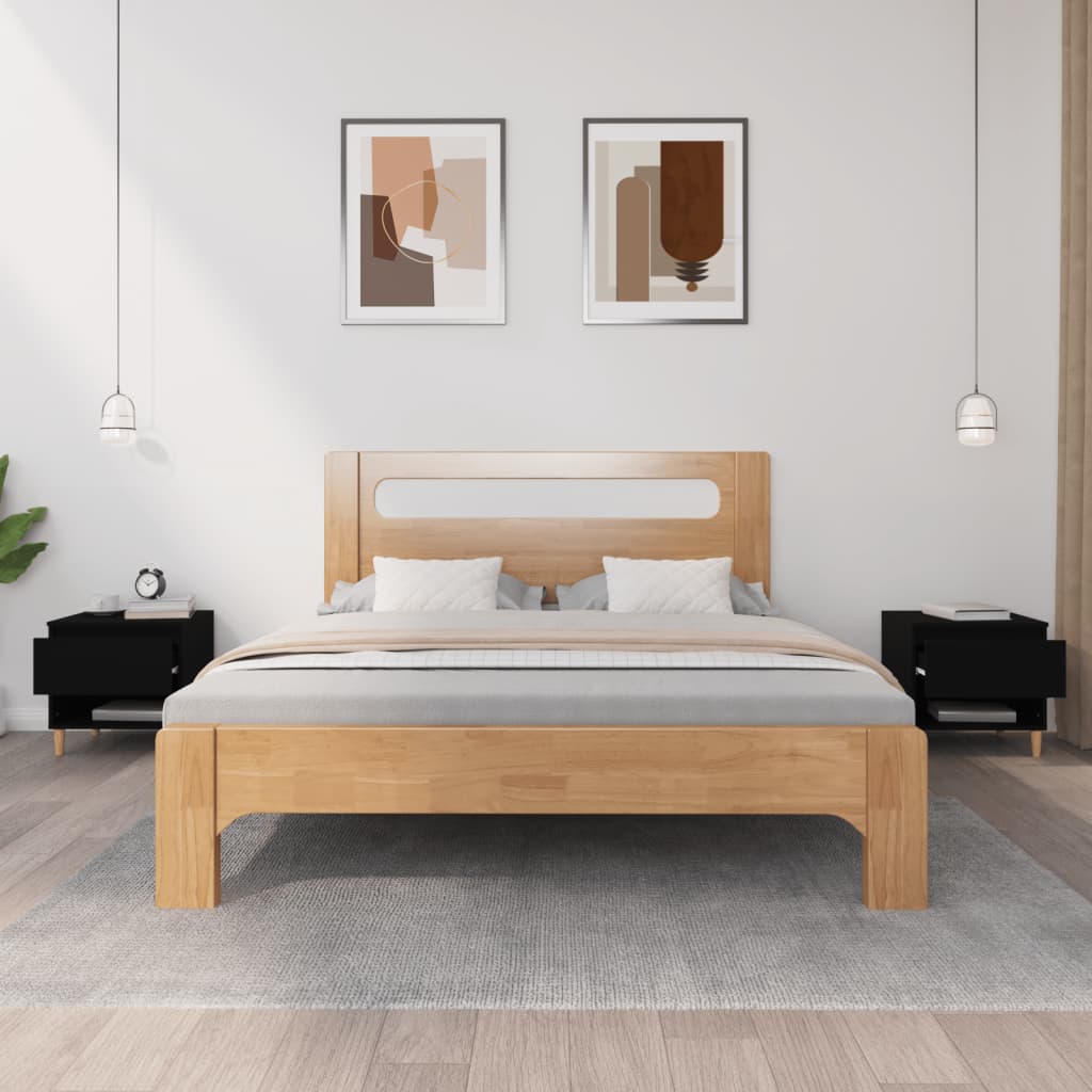 vidaXL Yöpöydät 2 kpl musta 50x46x50 cm tekninen puu