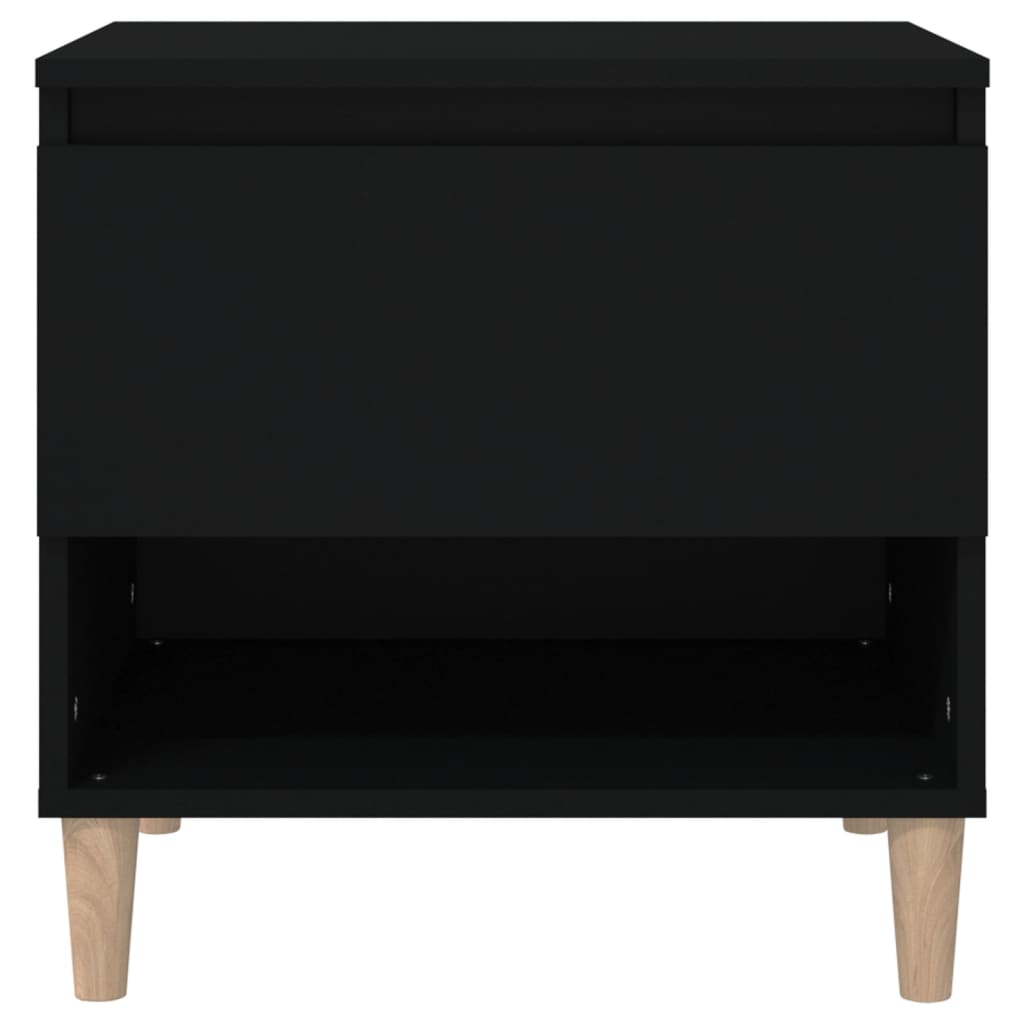 vidaXL Yöpöydät 2 kpl musta 50x46x50 cm tekninen puu