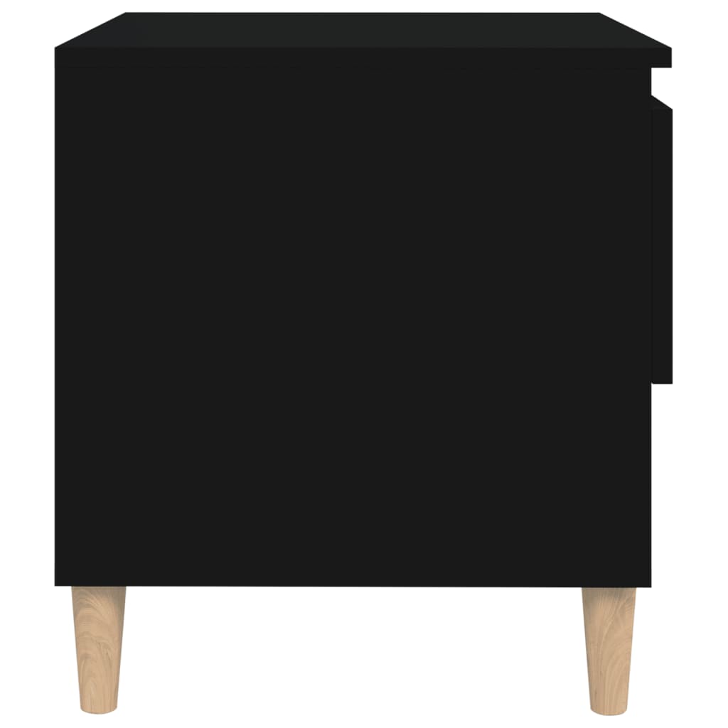 vidaXL Yöpöydät 2 kpl musta 50x46x50 cm tekninen puu