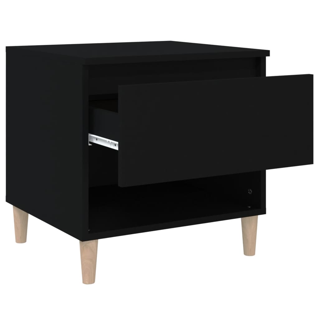 vidaXL Yöpöydät 2 kpl musta 50x46x50 cm tekninen puu