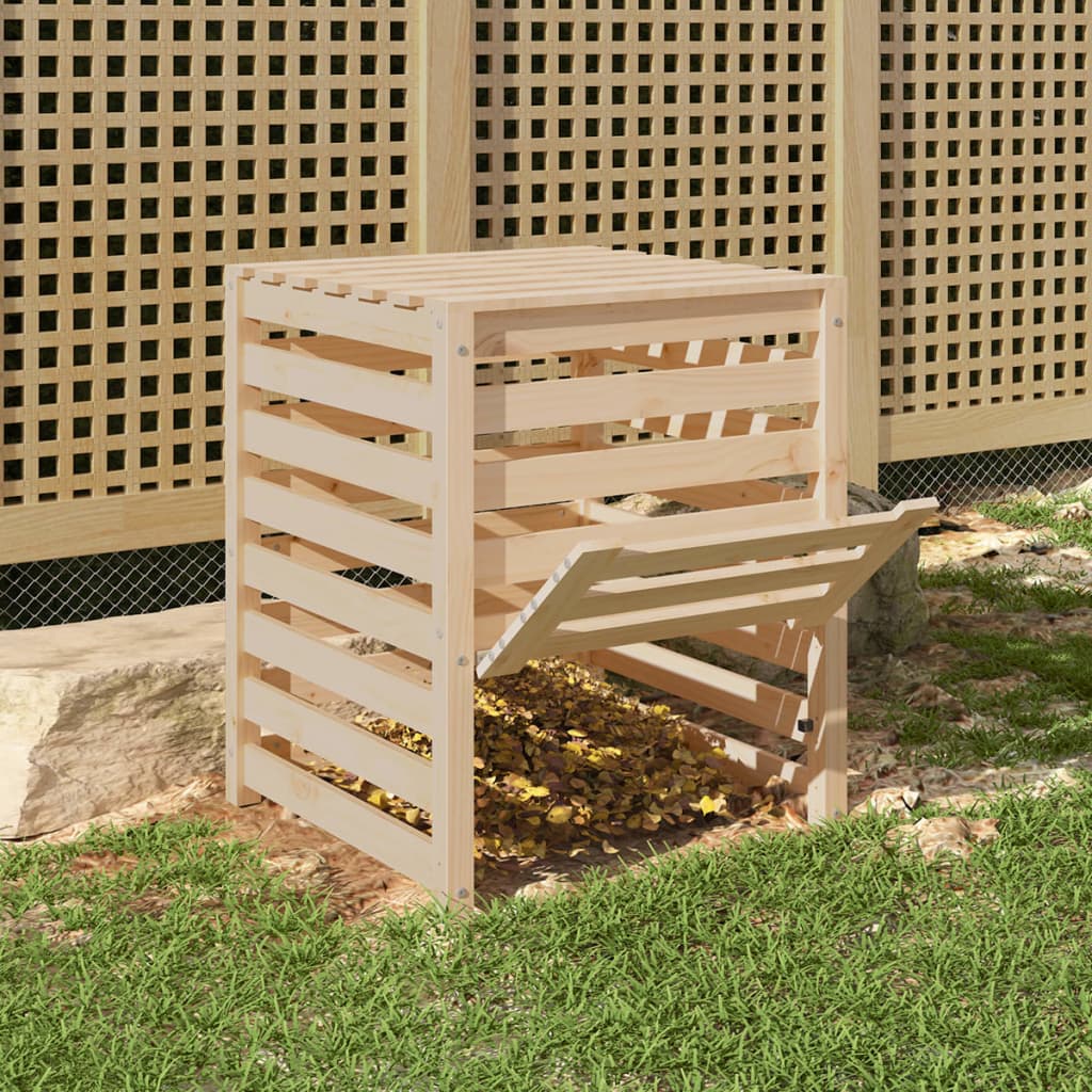 vidaXL Komposti 63,5x63,5x77,5 cm täysi mänty