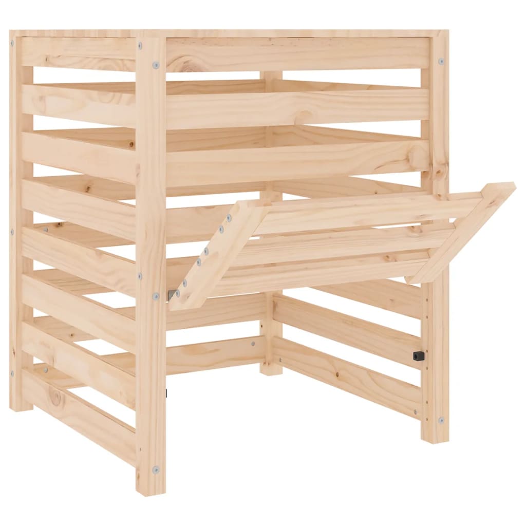 vidaXL Komposti 63,5x63,5x77,5 cm täysi mänty