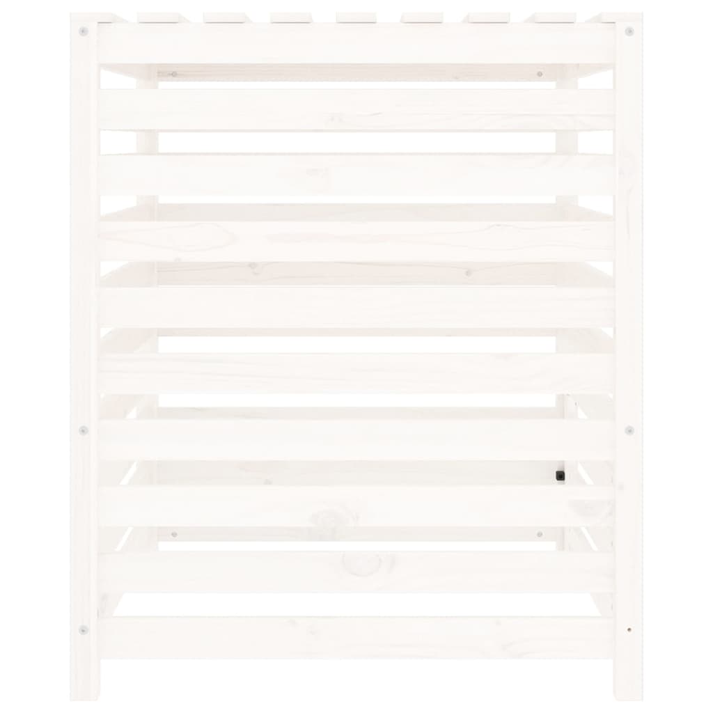 vidaXL Komposti valkoinen 82,5x82,5x99,5 cm täysi mänty