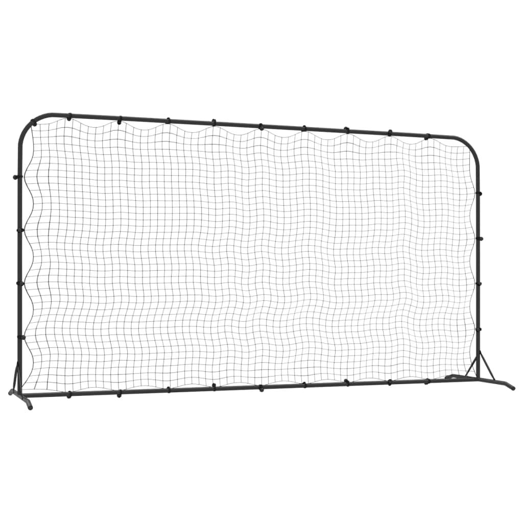 vidaXL Jalkapalloverkko musta 366x90x183 cm HDPE
