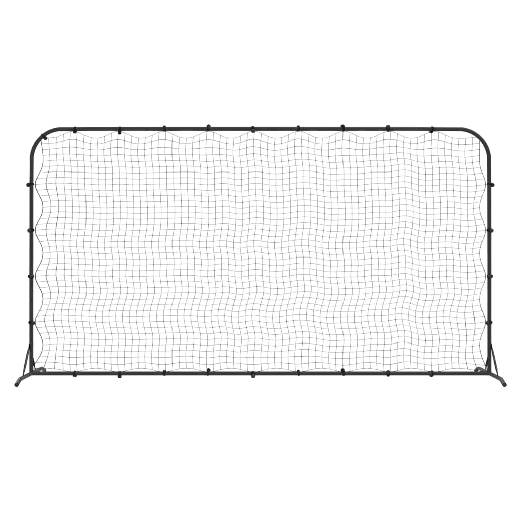 vidaXL Jalkapalloverkko musta 366x90x183 cm HDPE