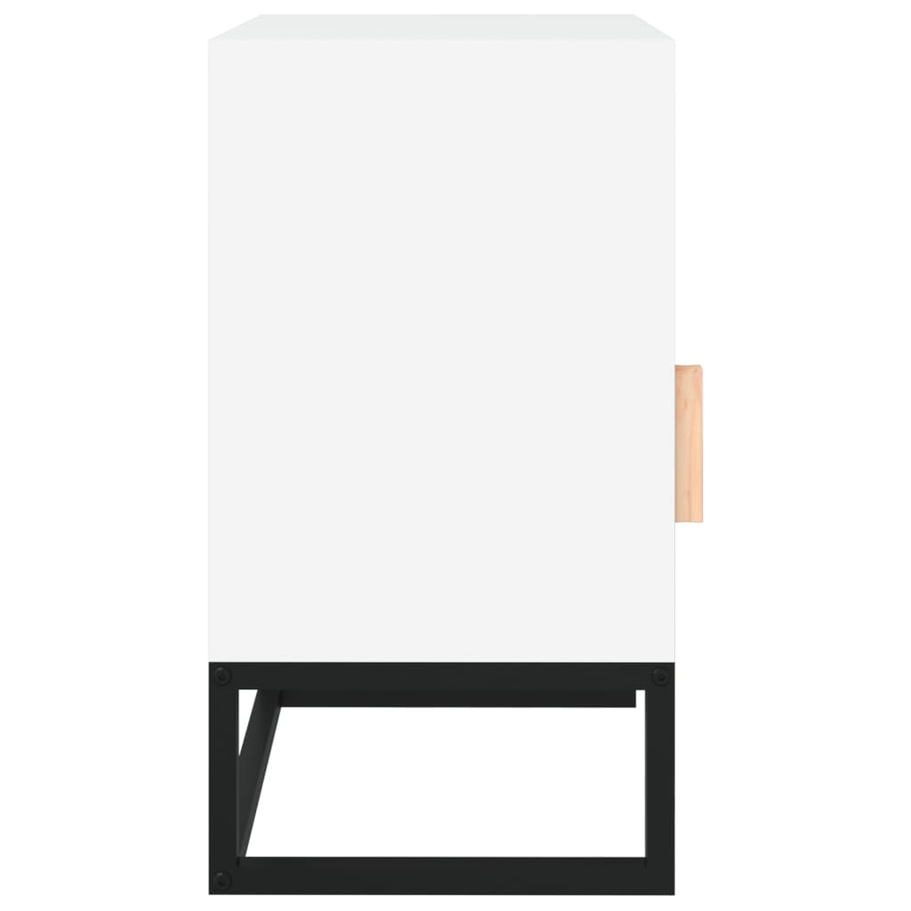 vidaXL Yöpöydät 2 kpl valkoinen 40x30x55,5 cm tekninen puu ja rauta