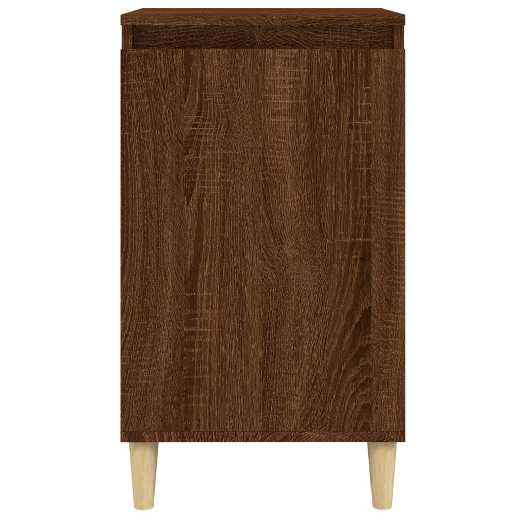 vidaXL Yöpöydät 2 kpl ruskea tammi 40x35x70 cm tekninen puu