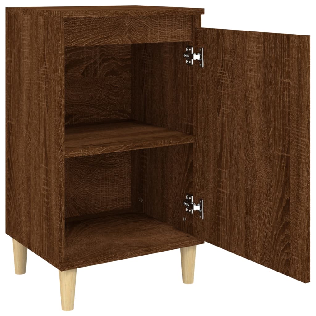 vidaXL Yöpöydät 2 kpl ruskea tammi 40x35x70 cm tekninen puu