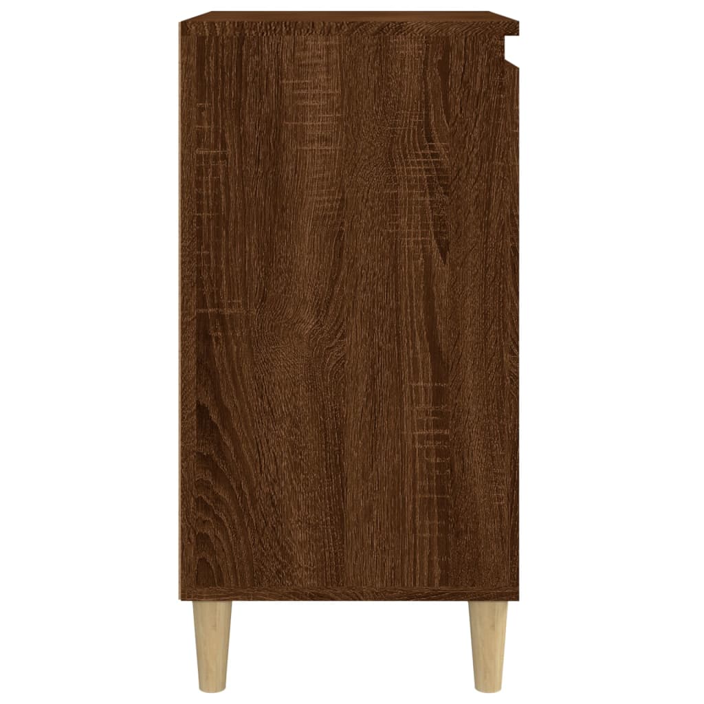 vidaXL Yöpöydät 2 kpl ruskea tammi 40x35x70 cm tekninen puu