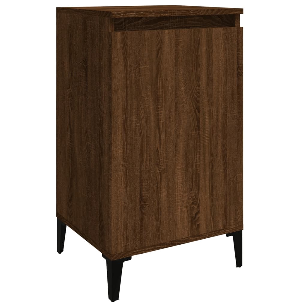 vidaXL Yöpöydät 2 kpl ruskea tammi 40x35x70 cm tekninen puu
